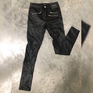 Leather style pants.